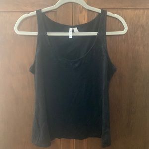 Elle lacy tank top. Black. Large. Like new